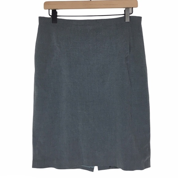 BCBGMAXAZRIA Skirt Pencil Solid Grey Career Work Suit Minimalist Neutral Size 6 - Picture 1 of 13